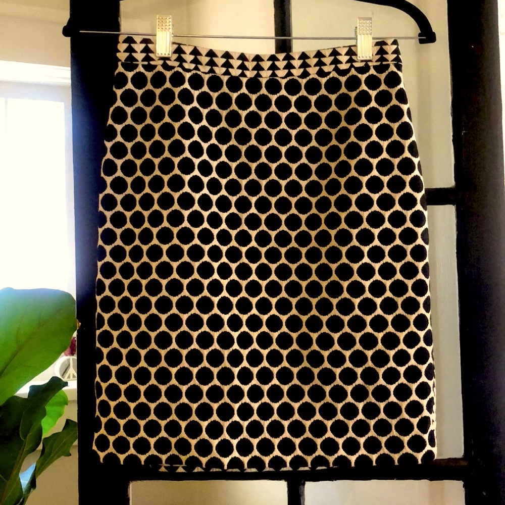 Anthropologie Black and white polka dot skirt